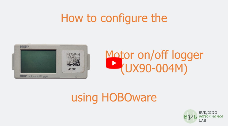 Video on how to set up HOBO Motor Runtime Logger.